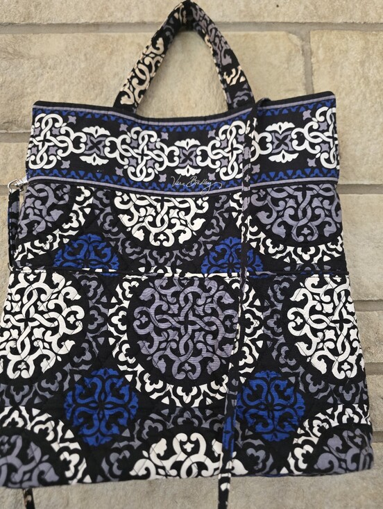 Vera Bradley Handbags - Vera Bradley Tote Bag in Retired Canterberry Cobalt Pattern